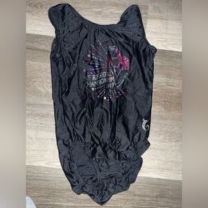Women adult black and pink gem 2019 regional championships gymnastics leotard